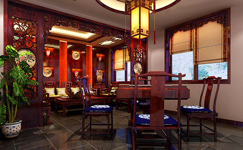 文县古典中式风格茶楼包间设计装修效果图